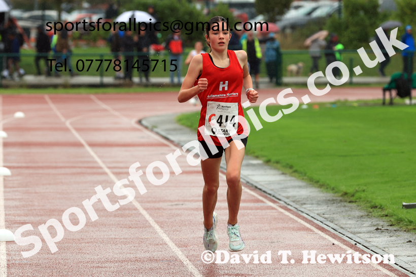 Girls Under-13s 2025 Northern Athletics Autumn Road Relays, Leigh, Lancashire. Photo: David T. Hewitson/Sports for All Pics